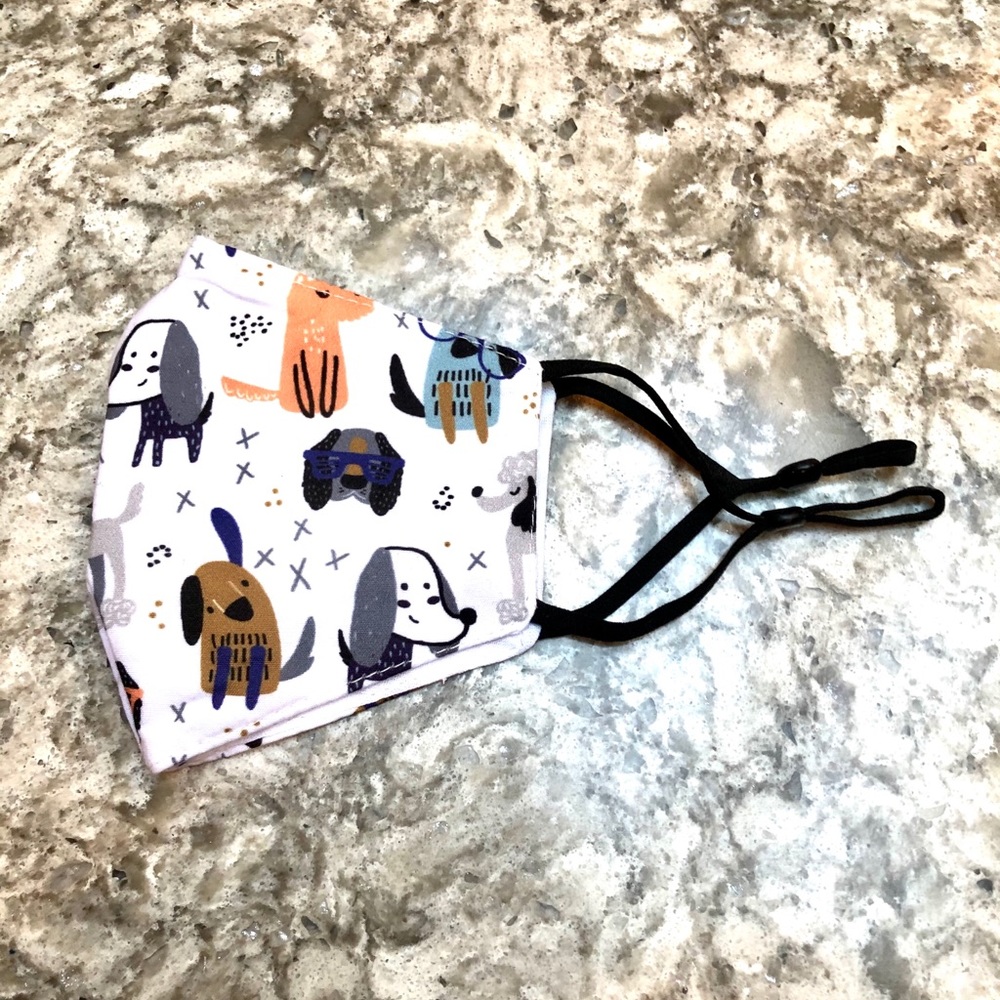 Multiple Dogs Kids Face Mask Adjustable Straps